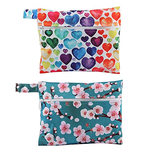 Image of 2 Pieces Reusable Mini wet bag for Mama Cloth Menstrual Pads /Breast Pads,7x5.5 Inch(2MN2)