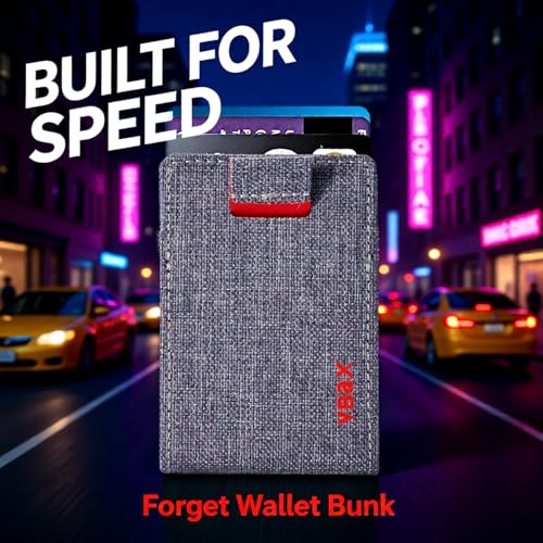 Image of RFID Minimalist Slim Wallet for Men and Women, Holds Up to 12 Cards, Cash, Key Thin and Lightweight Credit Card Holder, Grey Ballistic Nylon