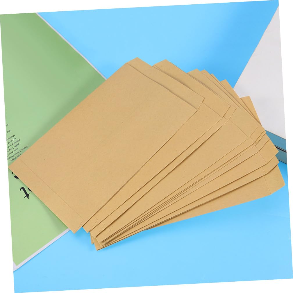 MAGICLULU 200piezas Papel Kraft Amarillo Para Documentos Sobres De Papel Kraft Para Enviar Cartas Comerciales o Fotos Eventos