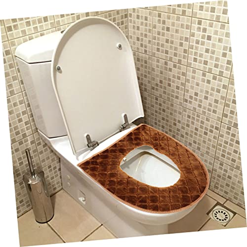 BESPORTBLE Wc-Sitz Wc-Sitze Gepolsterter Wc-Sitz Kissenschutz Mit Reißverschluss Winter-Wc-Abdeckung Warme Wc-Auflage Baumwolle Töpfchenbezug Winter-Toilettensitzkissen – Bild 3