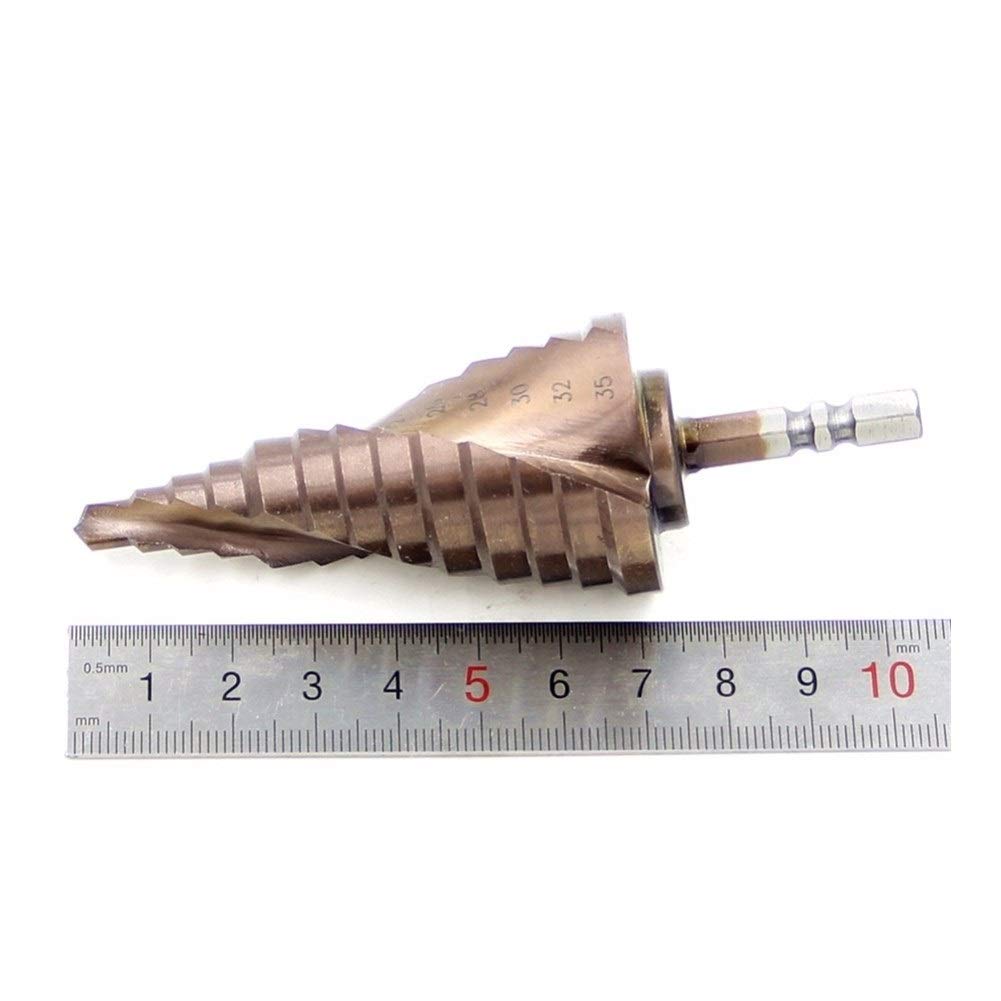 Wiertarka schodowa Wiertło stopniowe z węglika tytanu Co M35 Kobalt i Kobalt Wiertło stopniowe 13 stopni 6,35 mm Uchwyt sześciokątny Wiertło Pagoda HSS 6-35 mm