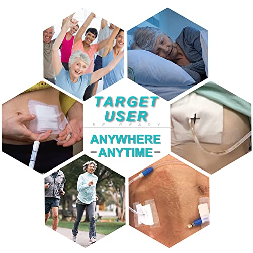 Mesh Breathable G Tube Holder With 6" Square Pouch, Peritoneal Dialysis Belt Pd Catheter Accessories For G-Tube Gastrostomy Peg Feeding Tube J-Tube Pads Pouch Patients Adults Women Men White #TOP6