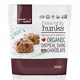 Heavenly Hunks Organic Oatmeal Cookies - On-The-Go Breakfast and Snack Bars - Best for Kids and Adults (Oatmeal Dark Chocolate Cookies, 22 oz)