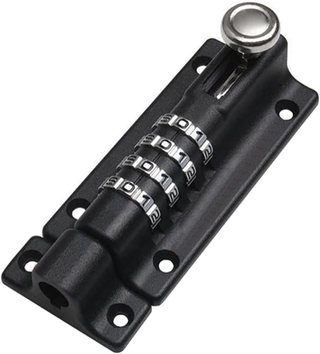 Latch Lock Lock Black Silver Bolt Metal Door LatchCombination Digit Padlock Outdoor Home Wood Gate Hardware