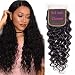 RECOOL Hair 5x5 Inch Lace Closure Water Wave Hair Closure 100% Human Hair Wet and Wavy Closure Bleached Knots Natural Color (12 inch 5x5 Closure Free Part)