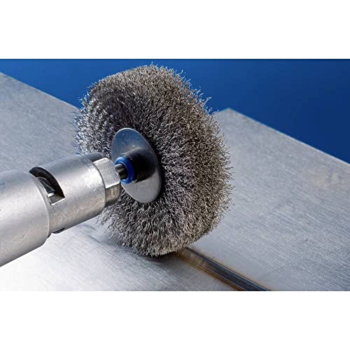 PFERD Rundbürste ungezopft RBU | Ø 50x15mm Schaft-ø 6mm Edelstahl-Draht-ø 0,20 | 43198002 – für Geradschleifer, Bohrmaschinen, Biegwellen