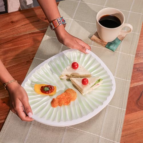 Image of Mango Wood Serving Platter- Natural Wooden Tray for Cheese, Bread