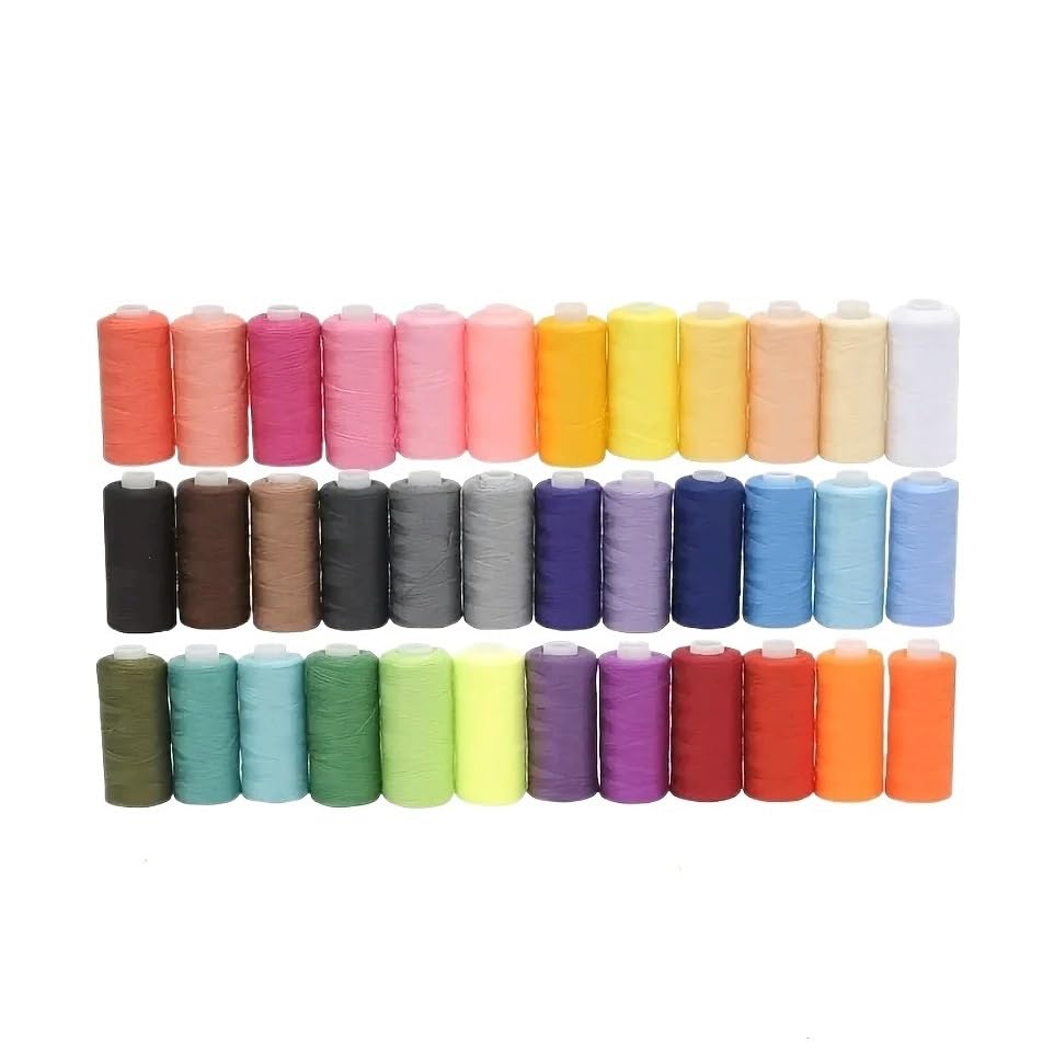 Juego De Hilos Coser, Kit Combinado Máquina Bobinas Preenrolladas Poliéster 36 Colores for Manualidades Y Acolchar, 1