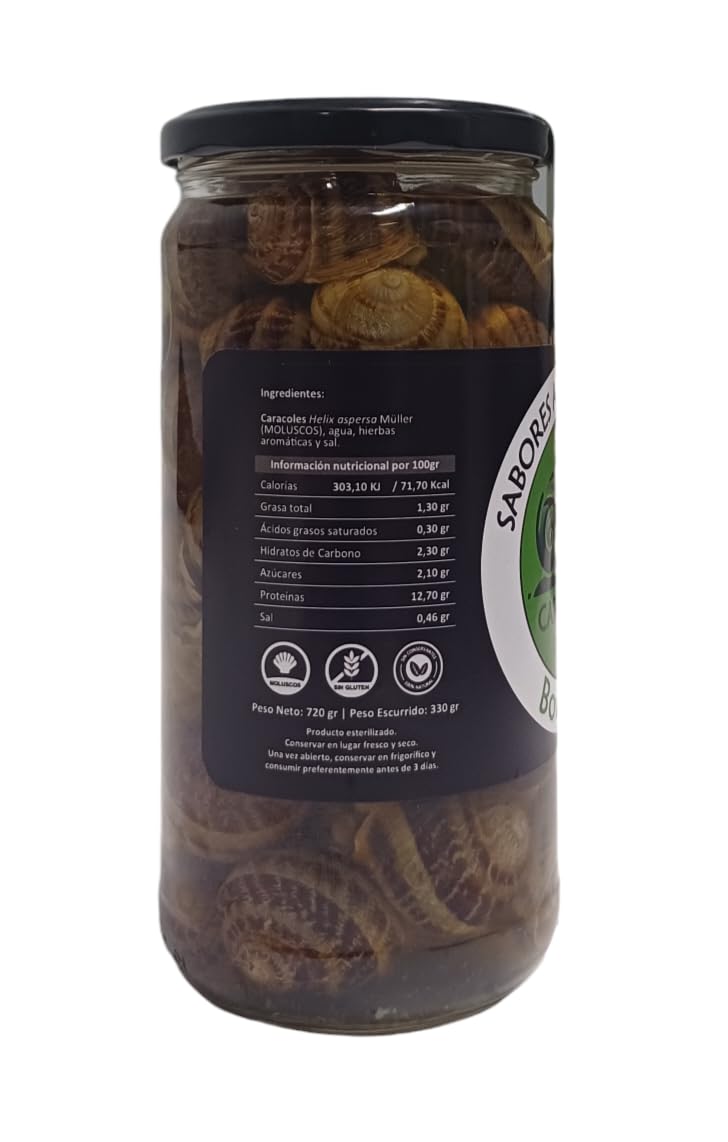 PACK 3 BOTES CARACOLES COCIDOS EN CONSERVA