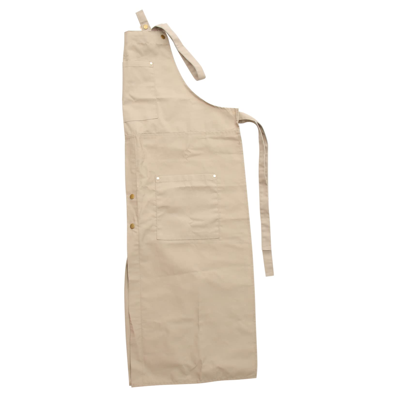 Tablier de Poterie en Toile Kaki avec Poches, Anti-huile