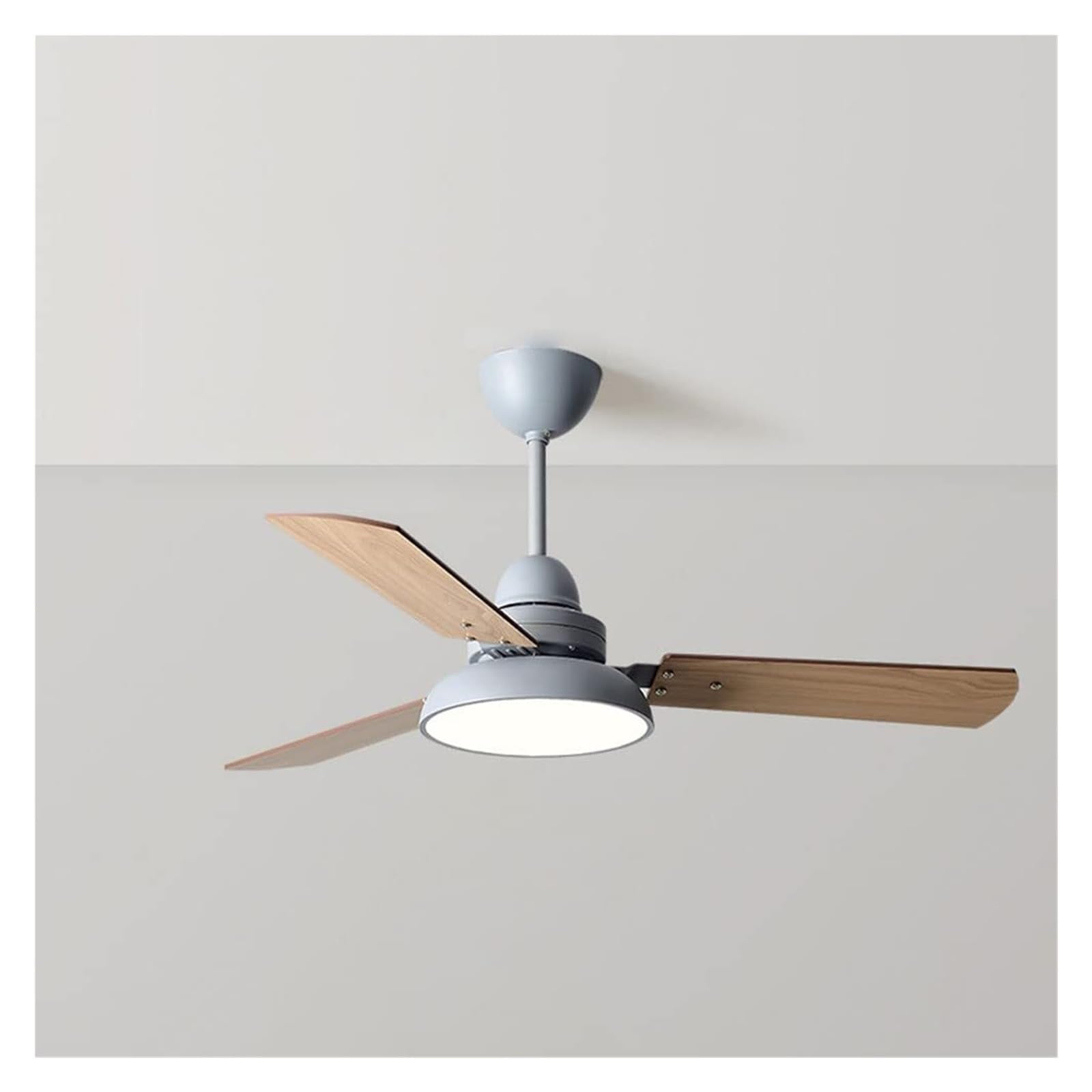 Modern Wood Ceiling Fan With LED Lights Smart Dimmable Kitchen With Remote