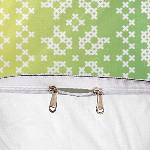 Housse de couette Noël avec 2 taies parure de lit géométrique chic