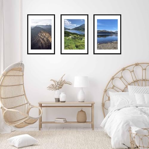 Image of JCJMY 22.375x34 Picture Frame with 20x30 Mat, Display Photo 20x30 with Mat or 22.375 x 34 Without Mat, Wall Hanging Large 22.375 by 34 Poster Frame with Plexiglass, Black