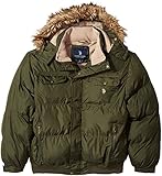 U.S. Polo Assn. Men's Puffer Jacket with Polar Fleece Lining, Forest Night GJBK, 3X