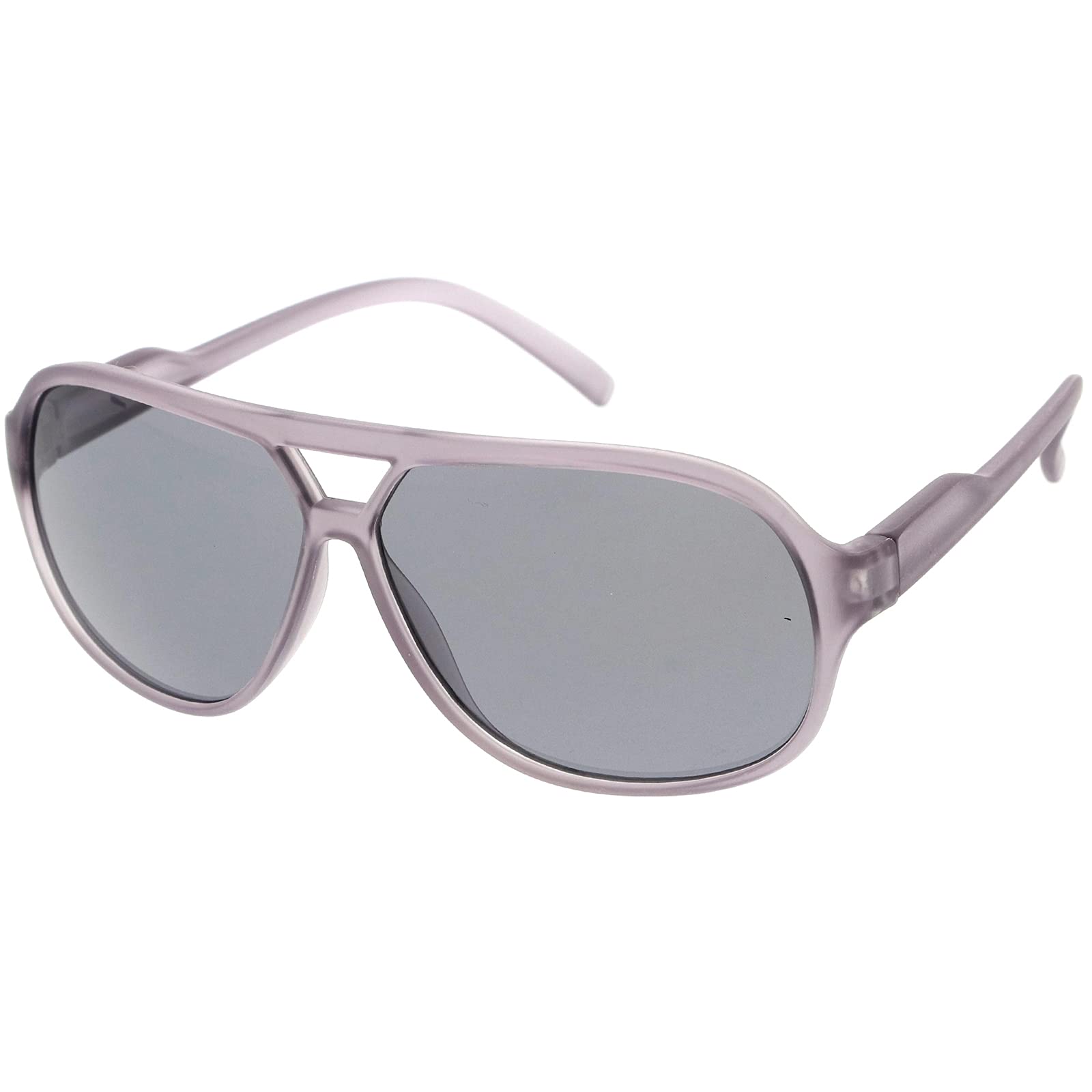 zeroUV - Kids Neutral Colored Lens Oversize Aviator Sunglasses D184 (Matte Taupe/Smoke)