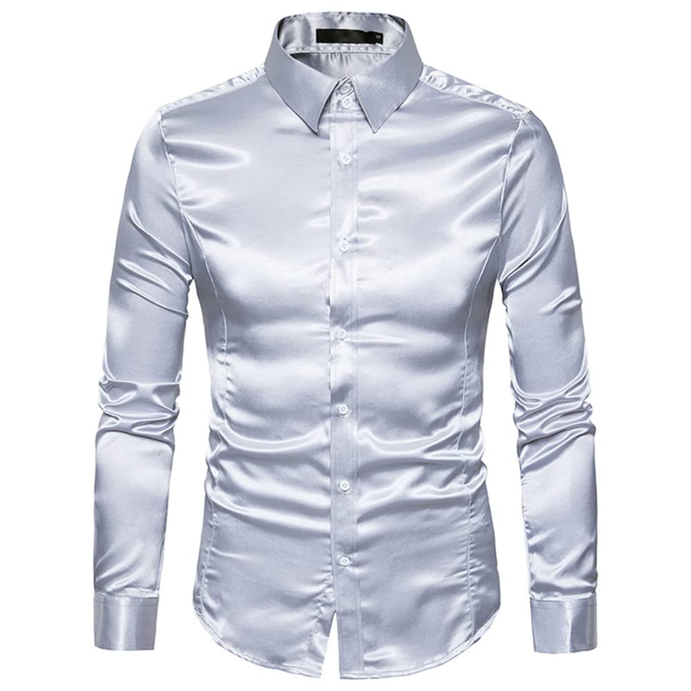 Camicia Uomo Elegante Con Cravatta E Fazzaletto - Set Completo Taglie S-2XL - Cotone E Poliestere - Per Matrimoni E Ufficio - Foto 13