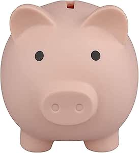 KBIBCK Sparschwein Kinder - Rosa Kunststoff Spardose 16,5cm Kawaii Design
