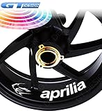 aerox mit sr50 felgen  Sticker Aprilia für Felgen Moto – Lot de 4 Sticker – Komplettset Felge vorne und Felge hinten – RSV, Tuono, RSV4, RSV 4, Factory, V4R, V4 R, Wandtattoo, selbstklebend, Aufkleber, Sticker,, Klebemittel), Vinyl, gt-design