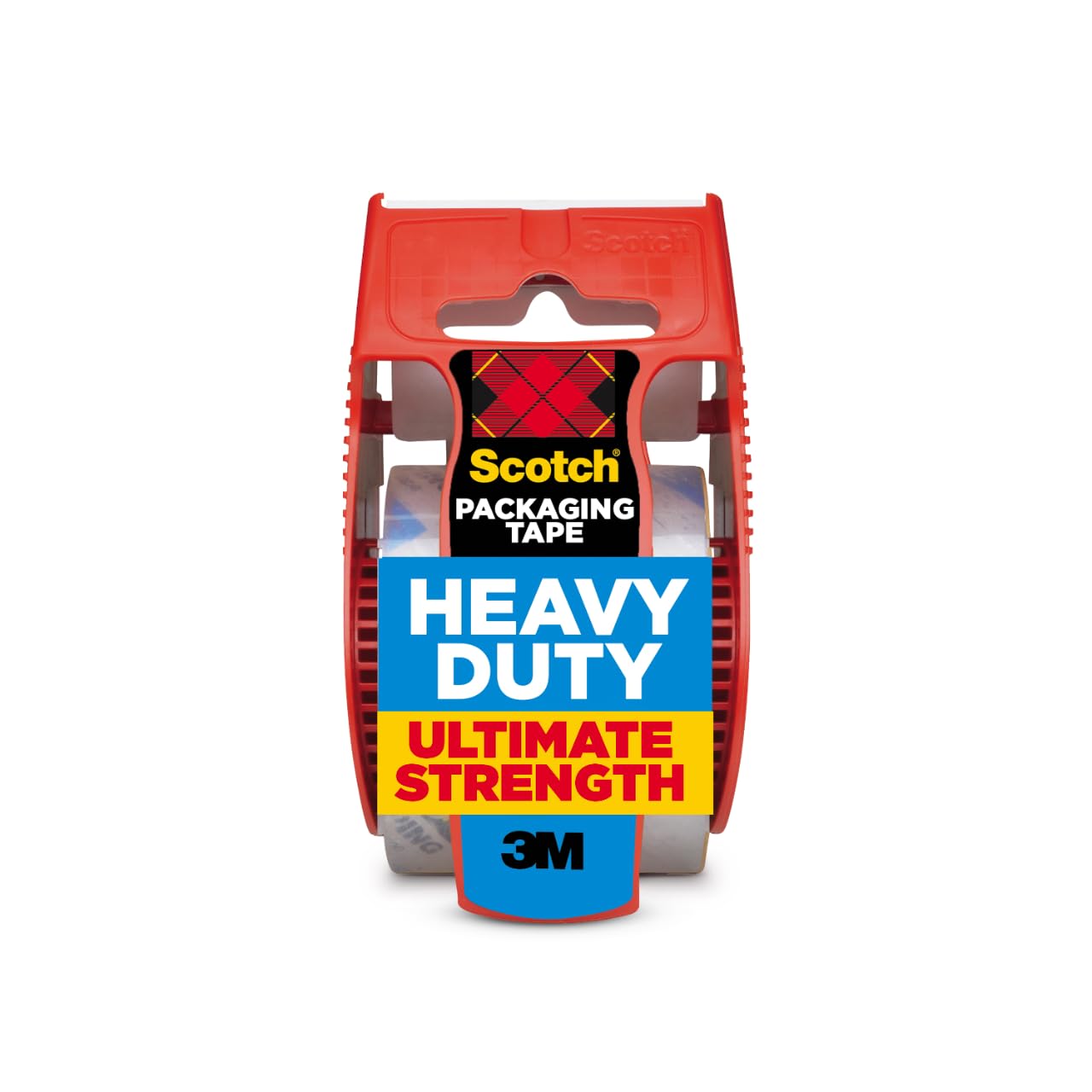 Scotch Heavy Duty Shipping and Moving Packing Tape, Clear, Packing and Moving Supplies, 1.88 in. x 27.7 yd., 1 Tape Roll with Dispenser