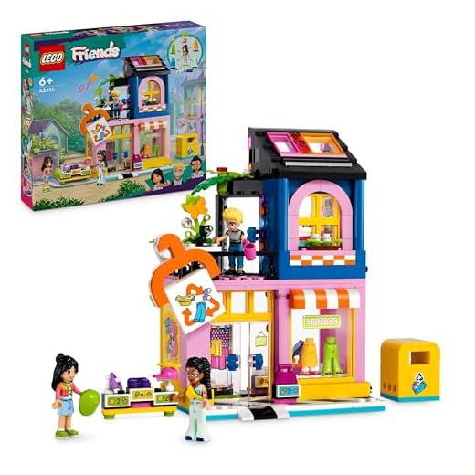 LEGO Friends Vintage Fashion Store, Buildable Toy Shop for 6 Plus Year Old Girls & Boys, with Mini-Doll Characters and Pet Cat Animal Figure, Role-Play Gift Idea for Kids 42614