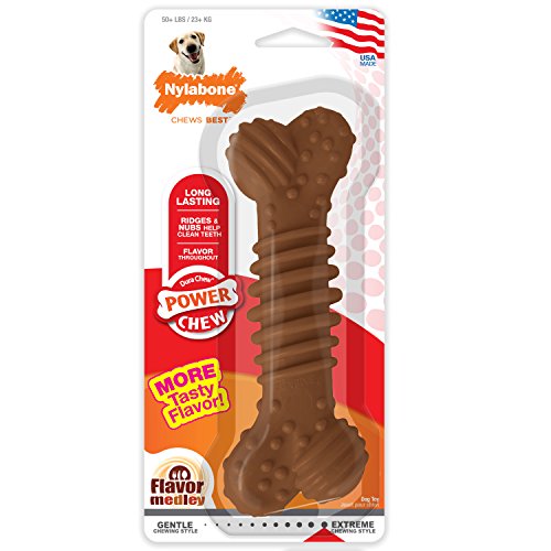 Nylabone Dura Chew Power Chew Textured Bone Souper, Large Dog Chew Toy, Flavor Medley