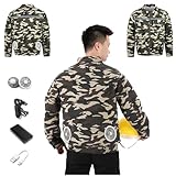 Kuchofuku, Kuchofuku Air-Conditioned Work Jacket, Electric Cooling Air Jacket Vest Cool, Jackets with Cooling Fans (US, Alpha, X-Large, Regular, Regular, C)
