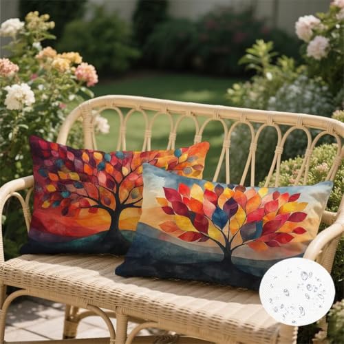Coussin extérieur imperméable turquoise 40x70 cm pour salon de jardin - 3