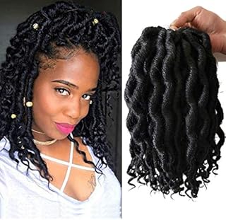 6pack Faux Locs crochet hair with Curly Ends 12 roots/pack Synthetic Hair Crochet Braids Goddess Fauxs Locs Crochet Braiding Hair…