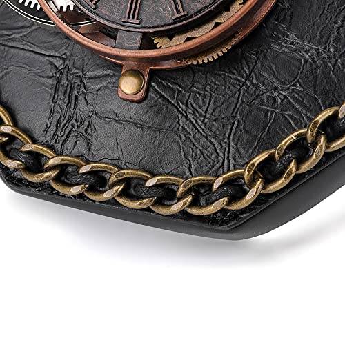 Valentoria Messenger Bag Leather Retro Briefcase Steampunk Crossbody Shoulder Purse Satchel For Women Lolita Gothic Medieval Renaissance Festival Costume Accessories thumb #2
