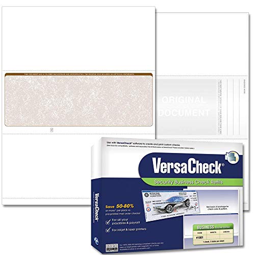 Cheques de negocio VersaCheck con doble comprobante para control de pagos