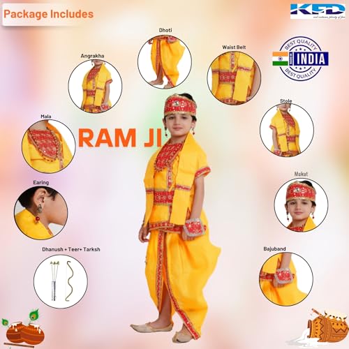 Image of Kaku Fancy Dresses Ram Costume for Kids Infant Baby Ram Dress for Boys with Accessories