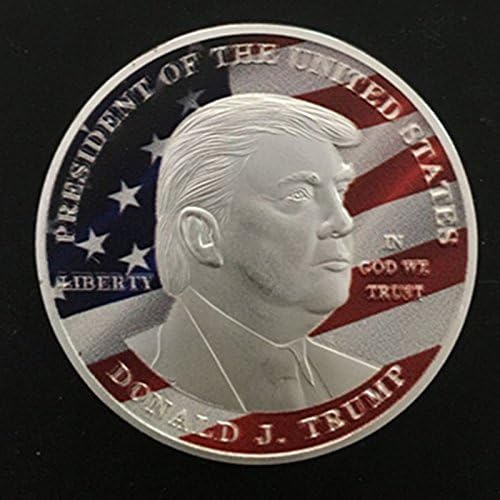 Donald Trump bañado en plata Homenaje Coin Collection Limitado en moneda de caso