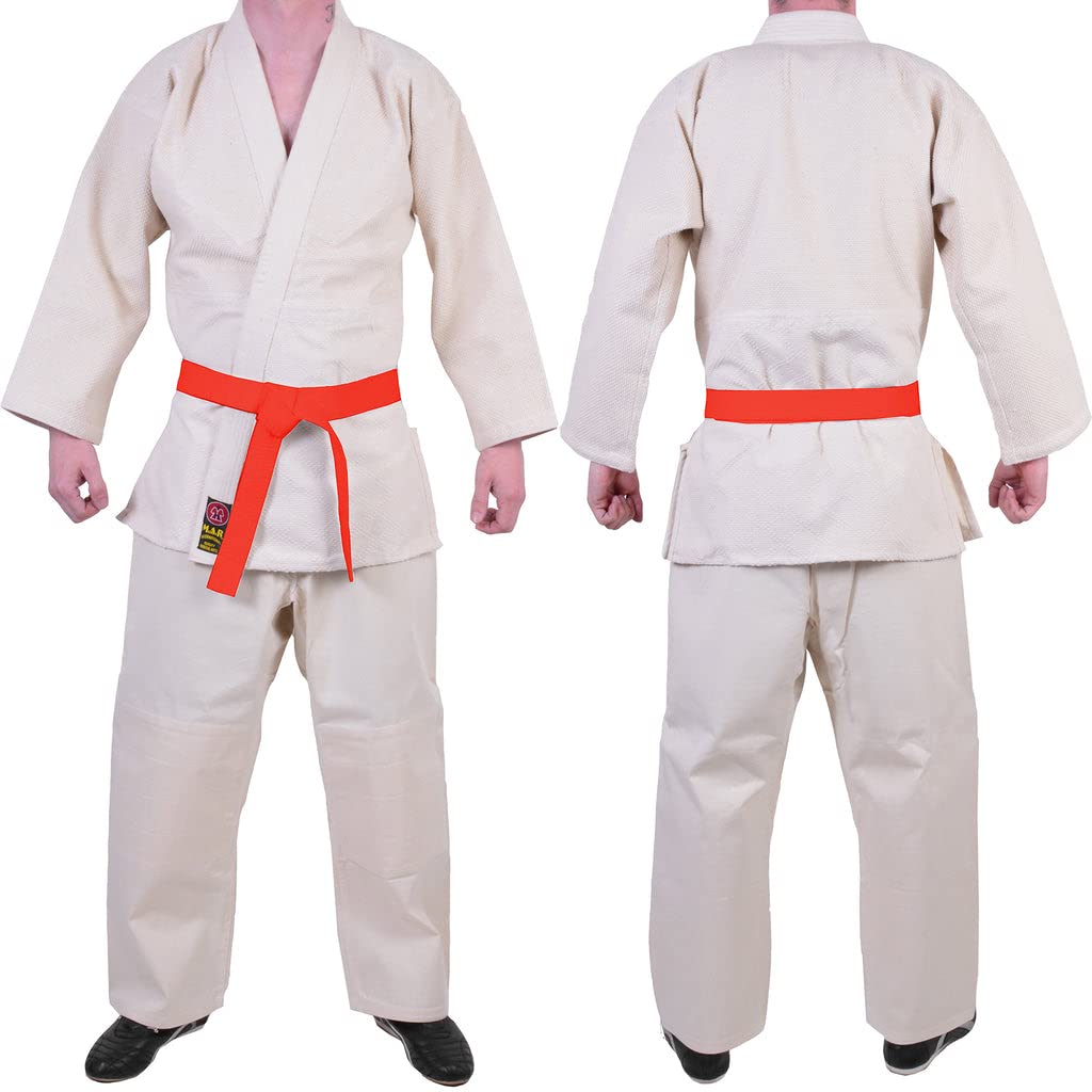 MAR INTERNATIONALM.A.R Ltd. Judo Uniform White (100% Cotton) 1/140