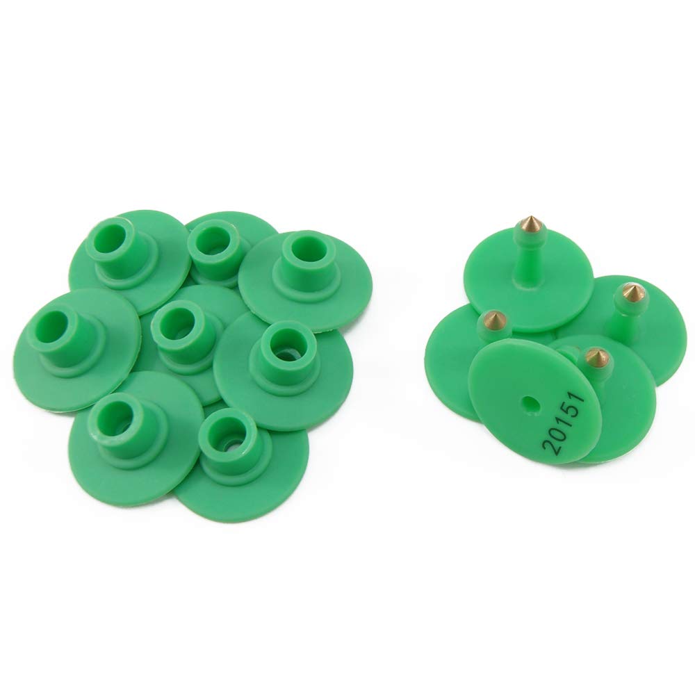 Étiquettes pour Oreilles de Lapin en TPU avec Carte d'identification numérotée en Plastique pour Petits Animaux et 1 applicateur d'étiquettes d'oreille