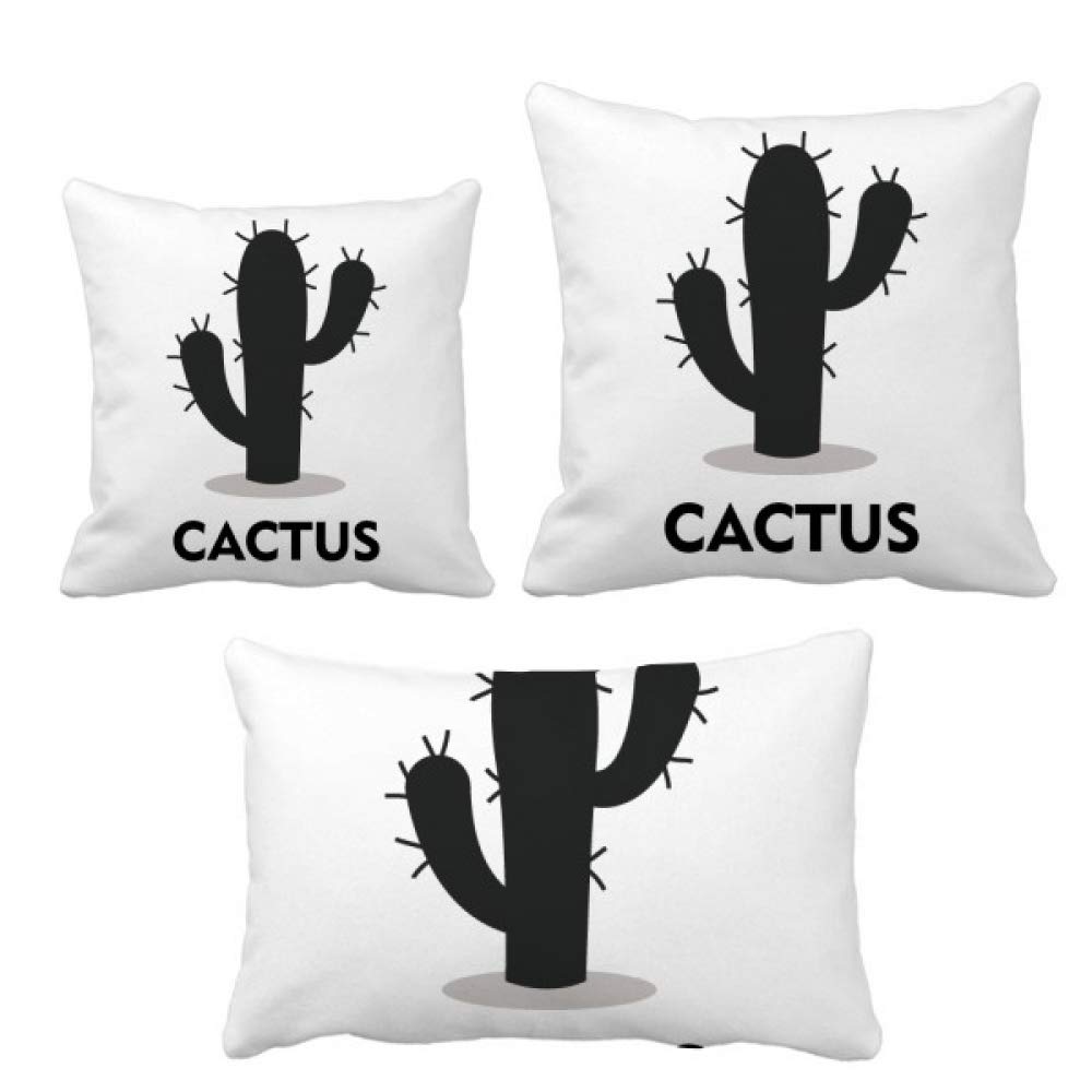 Housse de coussin cactus vert lavable et résistante pour décoration canapé