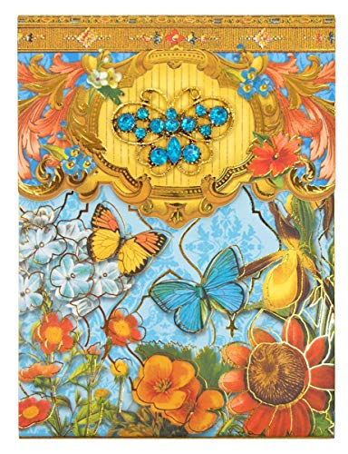Grand petit bloc-notes broche Papillon Punch Studio carnet ligné