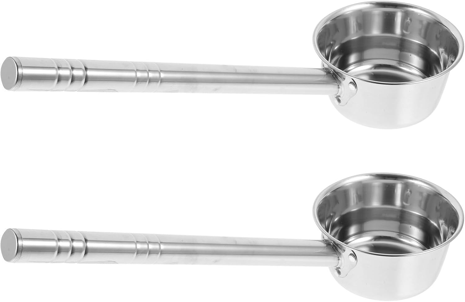 2Pcs Stainless Steel Long Handle Soup Spoon Ladles for Kitchen Use