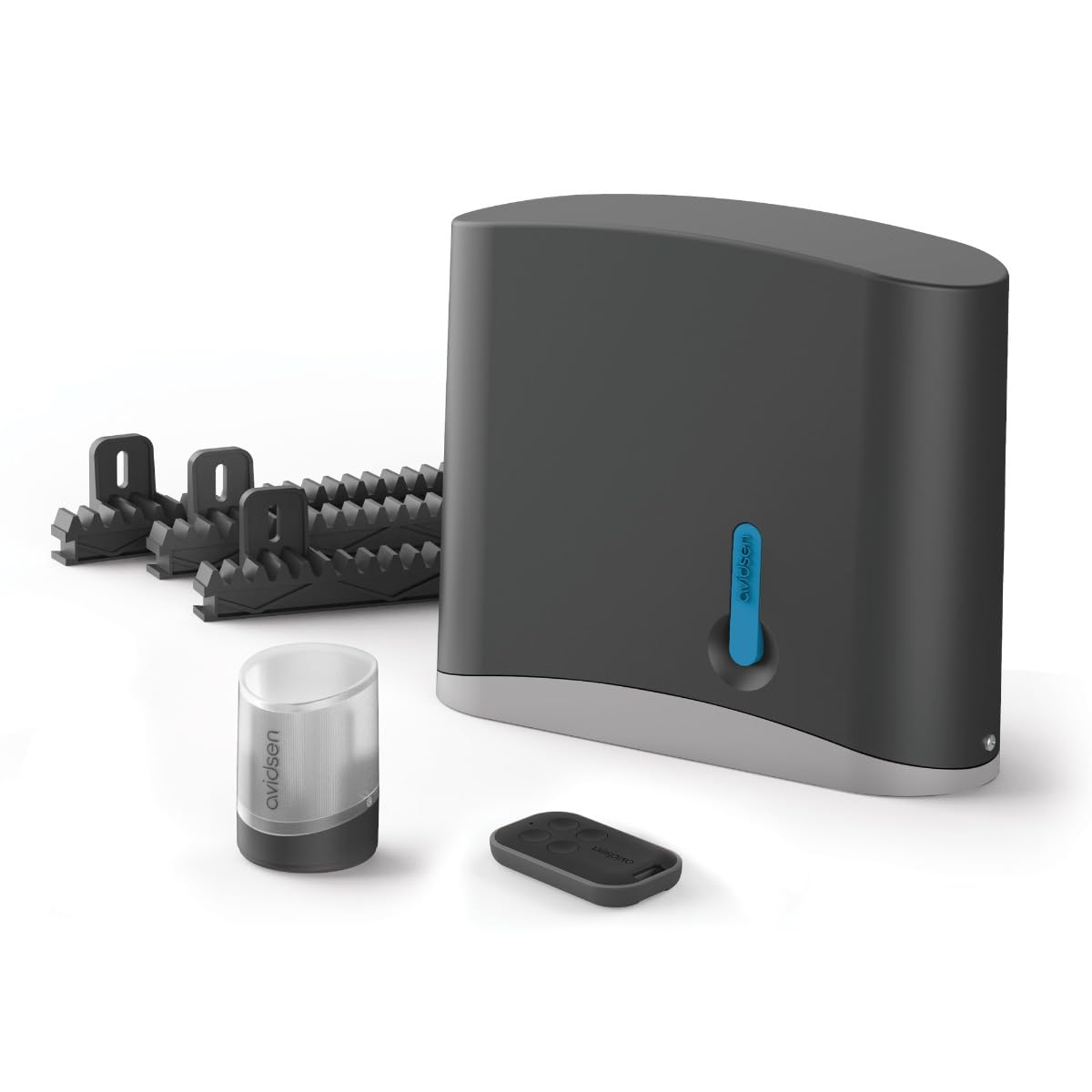 Avidsen Kit Motorisation Portail Coulissant Solaire Complet — Zenia SE 24V, 3 Télécommandes, Clavier à Code sans Fil, Photocellules, Panneau Solaire, Crémaillère 3m, Jusqu'à 400kg