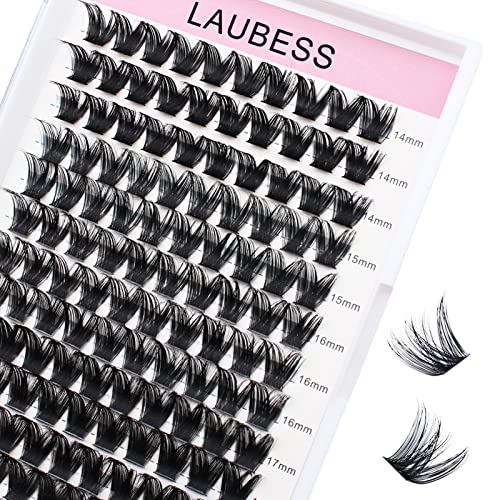 Image of Individual Lashes 14-18mm 120pcs Cluster Lashes Mixed Tray Volume Eyelash Clusters DIY Lash Extension Kit Soft Lash Clusters Fluffy Mink Cluster Eyelash Extensions (02-0.07D, 14-18mm)
