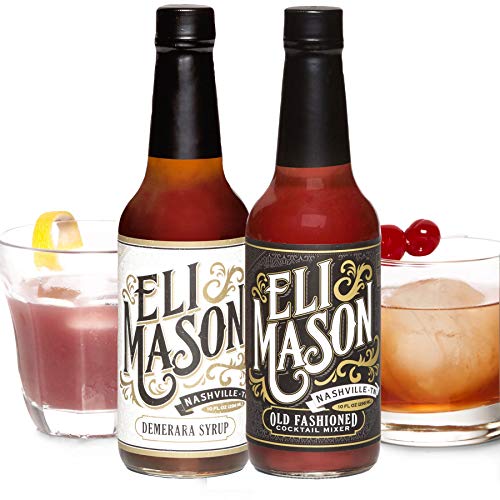 Eli Mason Drink Bitter Cocktail Mix (Variety Old Fashioned & Demerara, 10 Fl Oz (Pack of 2))