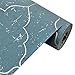 HaokHome 901503E Papel Pintado Geométrico Elegante,No Tejido Azul/Plata Fotomurales - Papel Pintado...