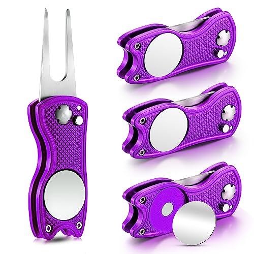 Outil de divot de golf en acier inoxydable durable pour green set de 4 releve-pitch