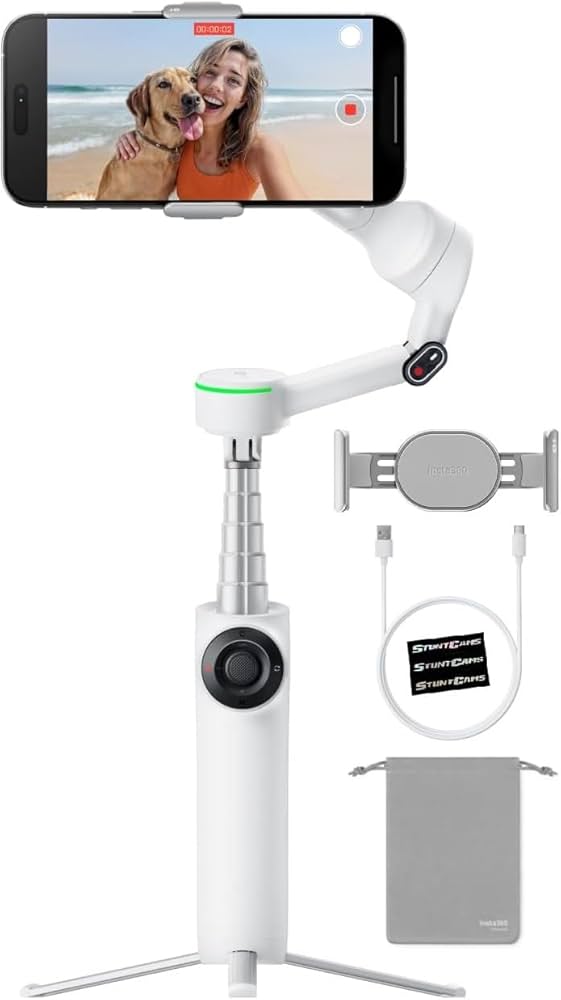 ☆Insta360 Flow 2 Pro + AI Tracker☆ Amazon.com: Insta360 Flow 2 Pro Creator Bundle Grey - Foldable AI