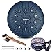 LEKATO Steel Drum 6 Inch 11 Notes With Carrying Bag, Steel Tongue Drum for Beginner Chime Percussion for Meditation Yoga Musical Education, Navy Blue