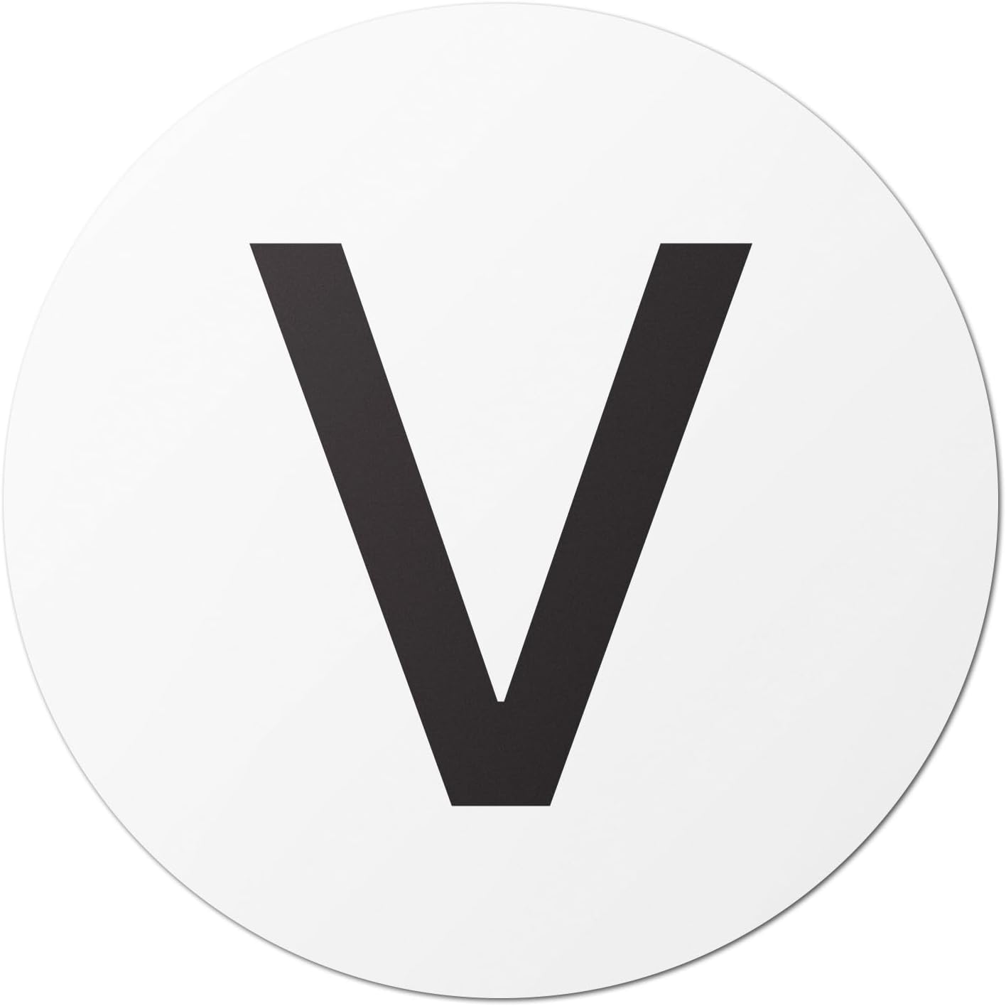 1 inch, Round Alphabet Letter H Inventory Stickers - Circle Dot Labels are Ideal for Counting, QC, Address Labels, Inventory Control (900 Labels, Black & White)