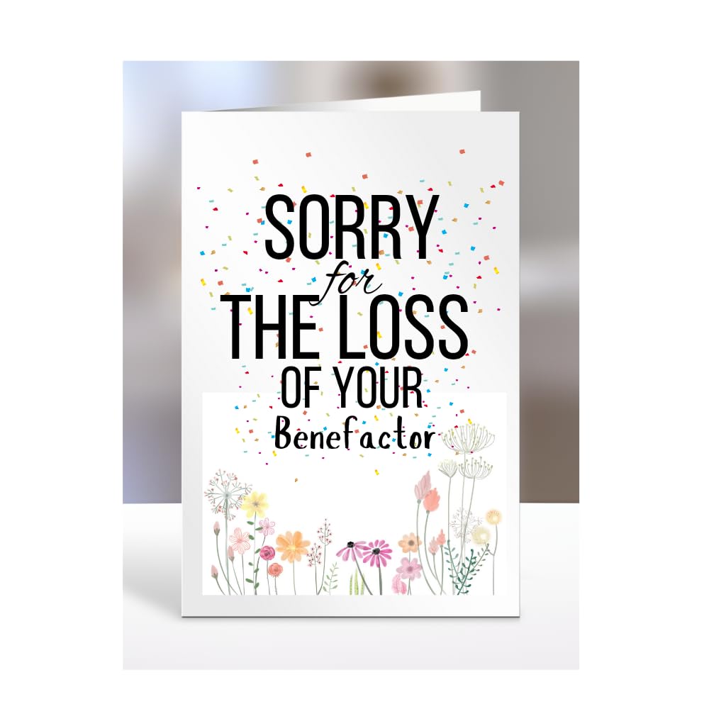 Sorry for your loss Benefactor card gifts, men, women, presents for Christmas, female, male, I am, I'm, so, Sympathy, Bereavement, Condolence, Funeral, A5-180_16 โ image 1