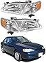 munirater Headlight Assembly Replacement for 1998-2000 Corolla with Front Signal Lights 8115002050 8111002060 TO2502121 TO2503121