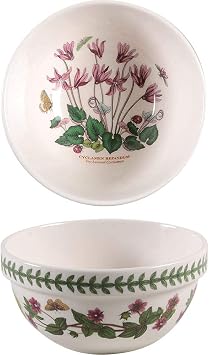 Portmeirion Botanic Garden 5.5" Stacking Bowl Set of 6 - Floral-Inspired Earthenware, Chip-Resistant Glaze - Microwave, Oven, Freezer Safe - Elegant Tableware Made in England