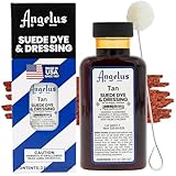 Angelus Suede Dye - Tan - 3 oz Premium Liquid Dye for Suede, Nubuck, and Nappy Leather