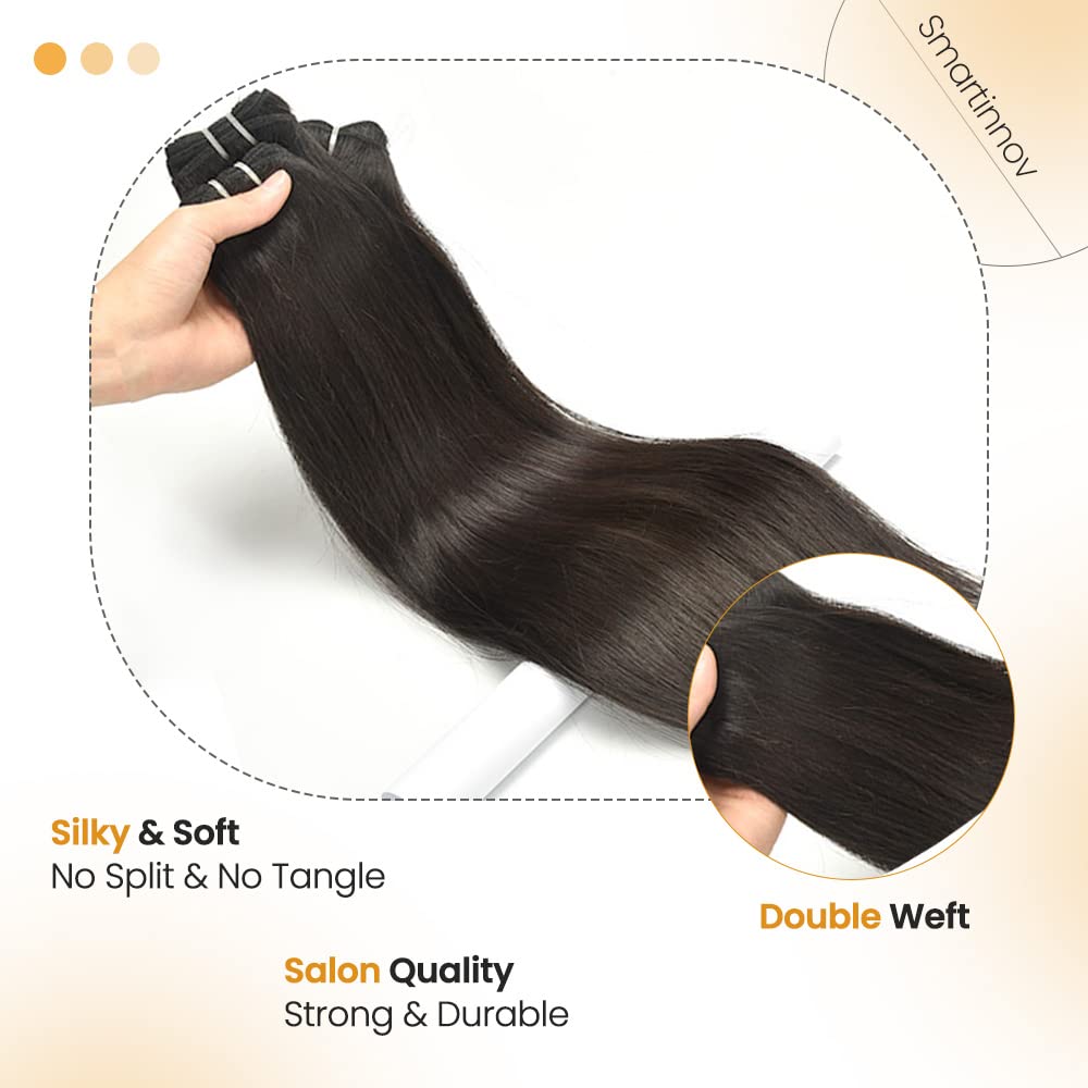 Amazon.com : Sew in Hair Extensions #1B Natural Black Hand  display picture 2